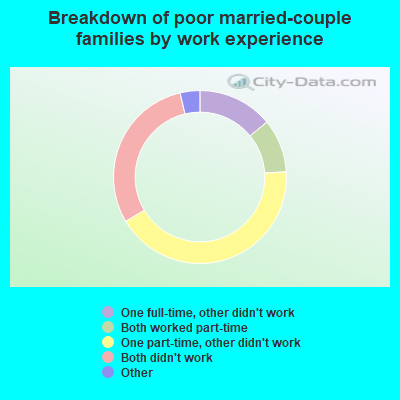 Breakdown of poor married-couple families by work experience